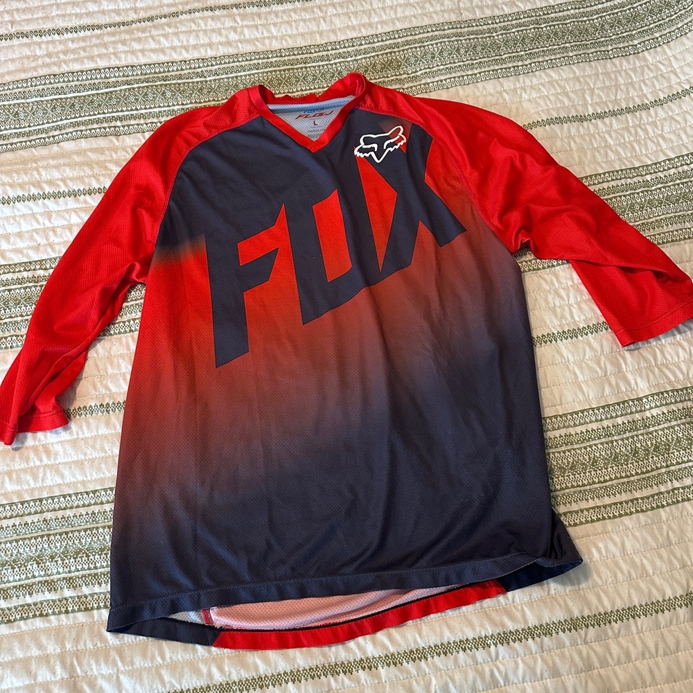 Fox Mens Gradient Red and Black Jersey